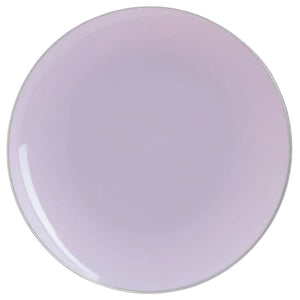 Lavender & Silver Rim Plastic Dinner Plates 10ct | The Party Darling