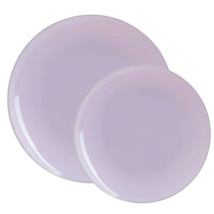 Lavender & Silver Rimmed Plastic Plates | The Party Darling
