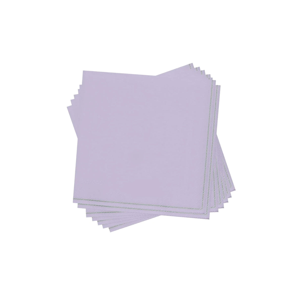 Lavender &amp; Silver Stripe Dessert Napkins 20ct | The Party Darling