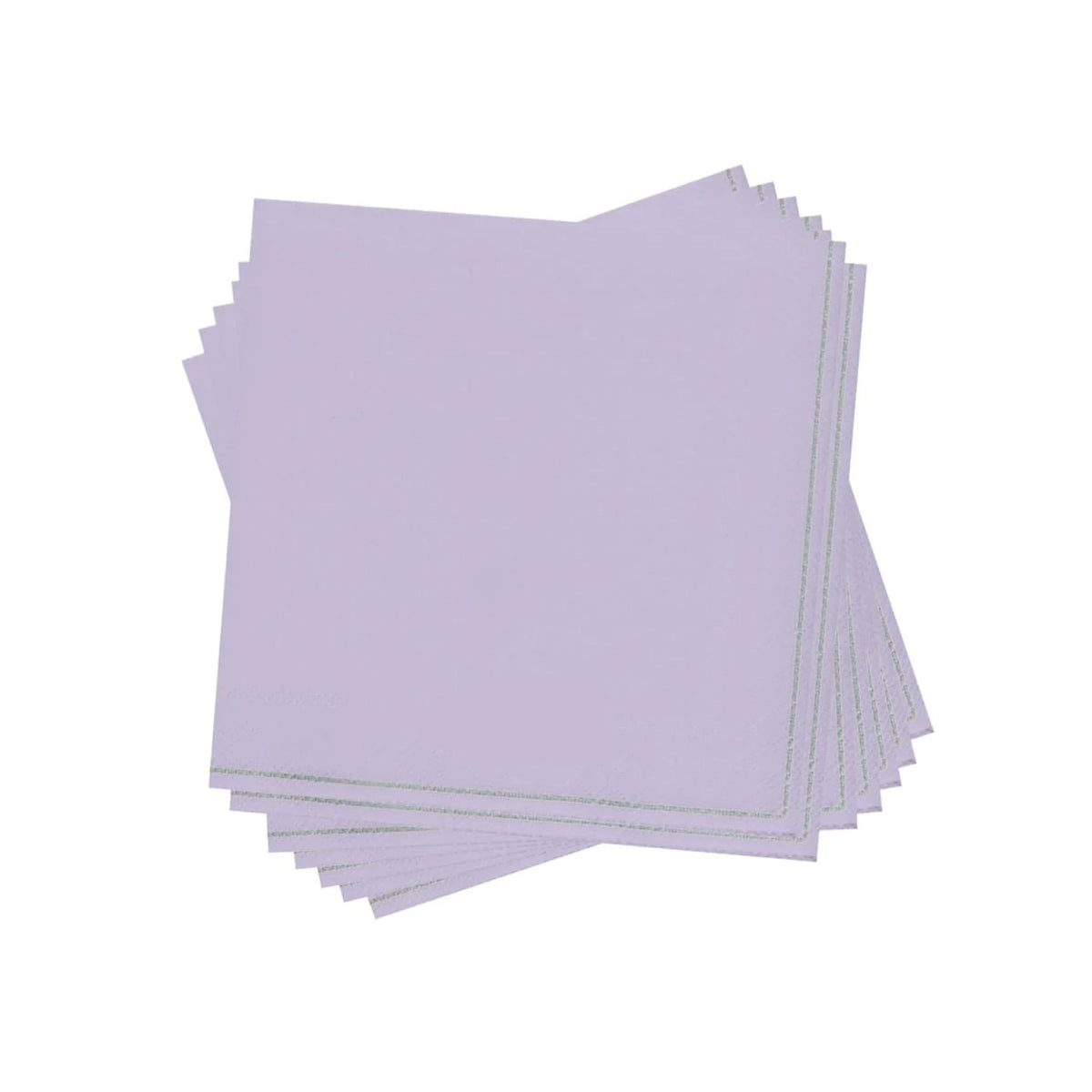 Lavender &amp; Silver Stripe Lunch Napkins 20ct | The Party Darling