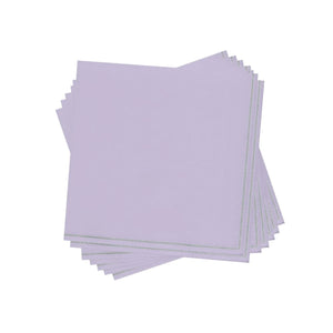 Lavender & Silver Stripe Lunch Napkins 20ct | The Party Darling
