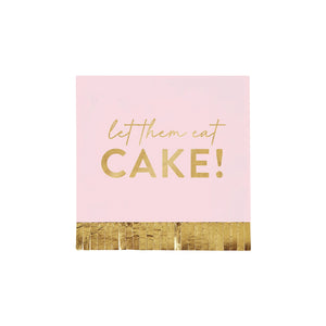 Let Them Eat Cake Fringed Dessert Napkins 20ct | The Party Darling