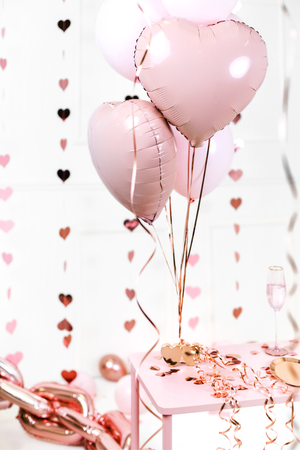 Light Pink Heart Balloon Bouquet | The Party Darling
