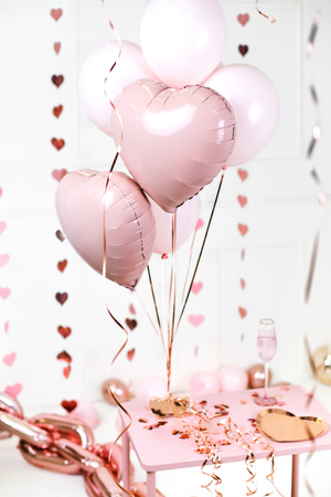 Light Pink Heart Balloon Centerpiece | The Party Darling