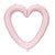 Light Pink Open Heart Balloon Frame 29in | The Party Darling