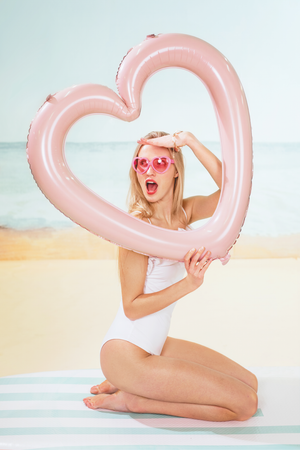 Light Pink Heart Balloon Frame 29in | The Party Darling