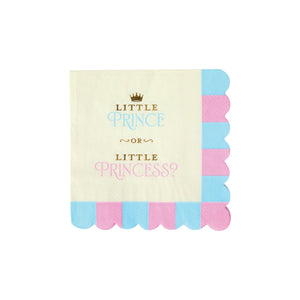 Prince or Princess Dessert Napkins 20ct | The Party Darling