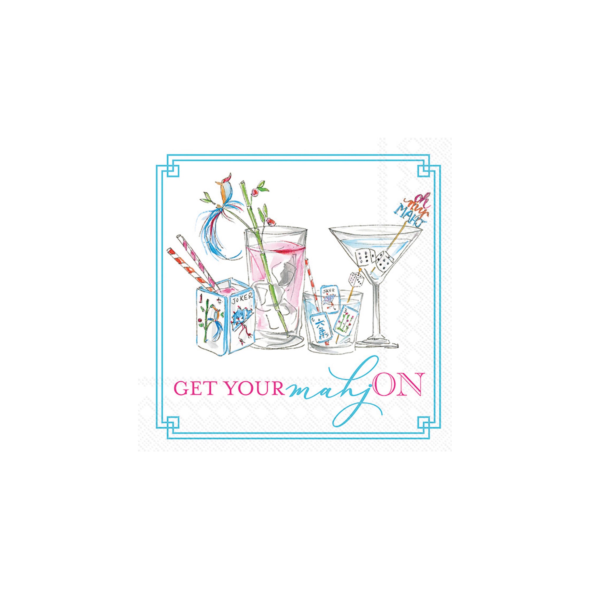 Mahjong Drinks Dessert Napkins 20ct | The Party Darling