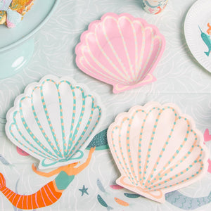 Make Waves Seashell Dessert Plates 12ct