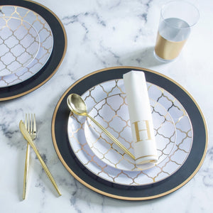 Modern Gold Plastic Cutlery Set | The Party Darling