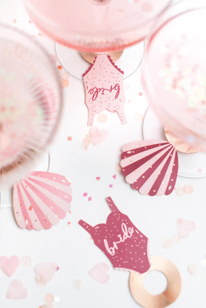 Pink Heart Drink Tags 10ct | The Party Darling