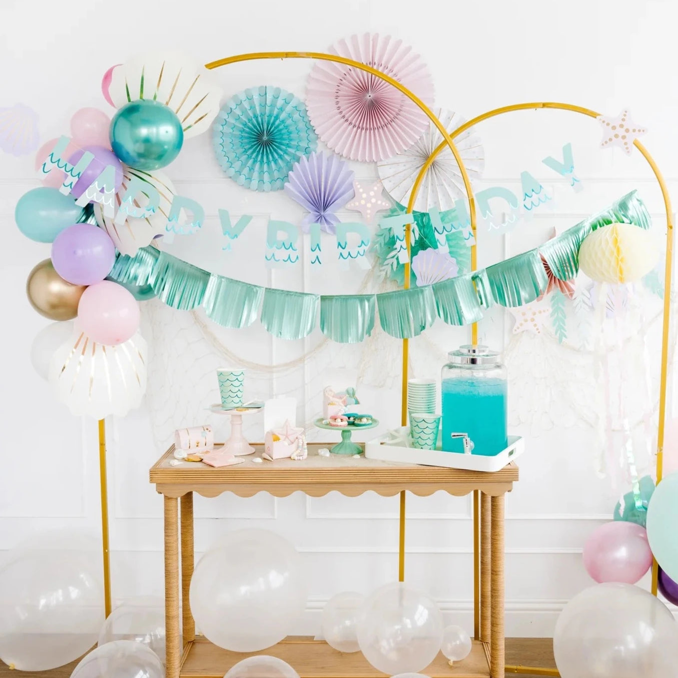 Mermaid Happy Birthday Banner Set | The Party Darling