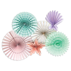 Mermaid Under the Sea Paper Fan Set 6ct | The Party Darling