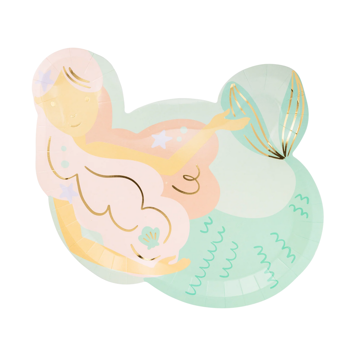 Mermaid Shaped Lunch Plates 8ct | The Party Darling