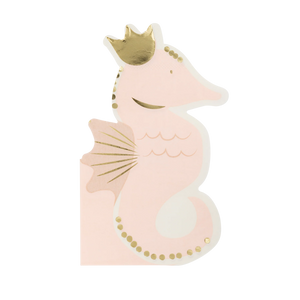 Pink Seahorse Lunch Napkins 18ct | The Party Darling