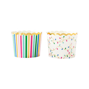 Merry & Bright Christmas Lights Treat Cups 50ct | The Party Darling