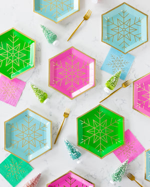 Merry & Bright Snowflake Dessert Napkin Set 18ct