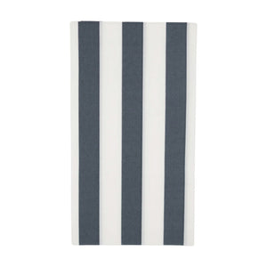 Midnight Blue Cabana Striped Paper Guest Towels | The Party Darling
