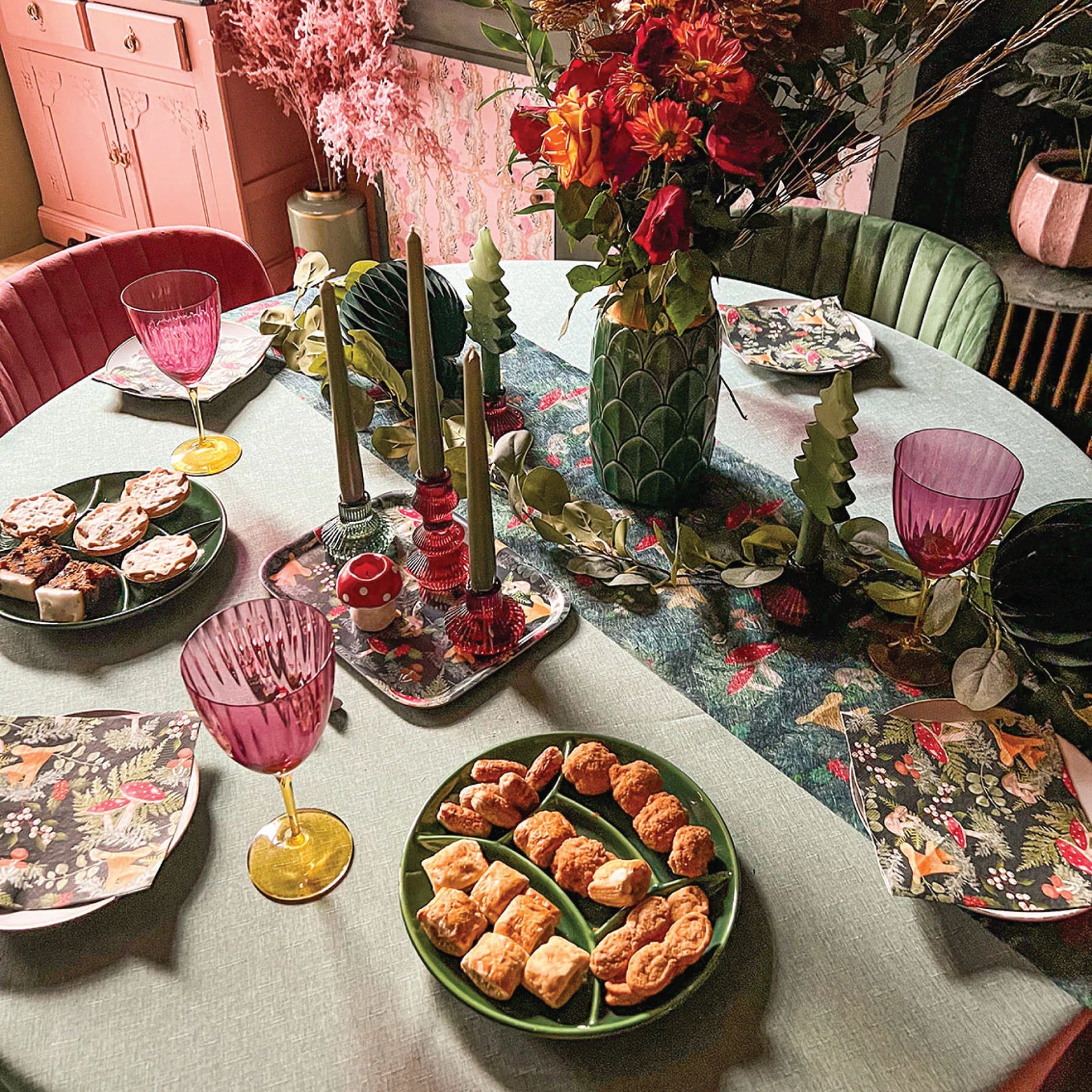 Midnight Forest Fabric Table Runner | The Party Darling