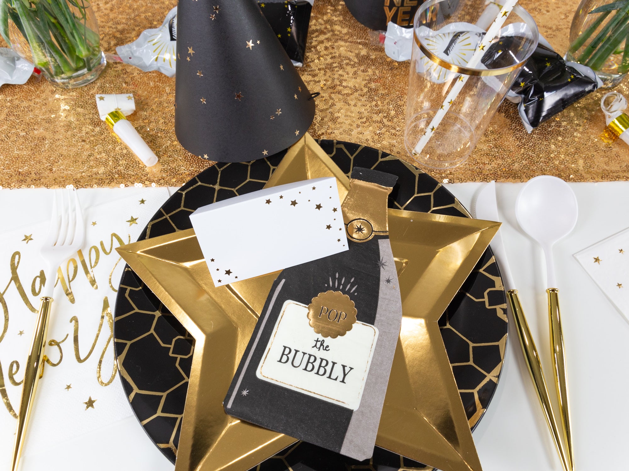 Pop the Bubbly Bottle Lunch Napkins 18ct | The Party Darling