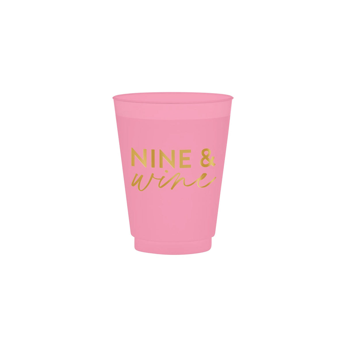 Pink Nine &amp; Wine Frosted Plastic Cups 6ct