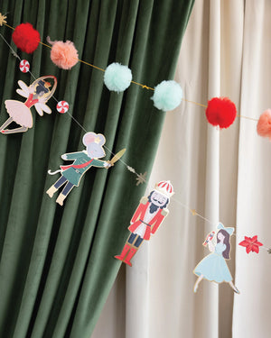 Nutcracker Banner & Pom Pom Garland | The Party Darling