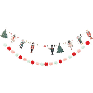 Nutcracker Banner & Pom Pom Garland Set 6ft | The Party Darling