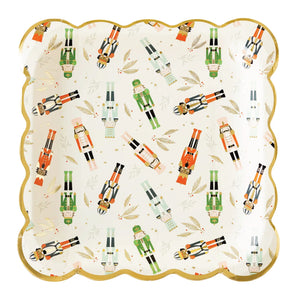 Nutcracker Soldiers Square Lunch Plates 8ct | The Party Darling