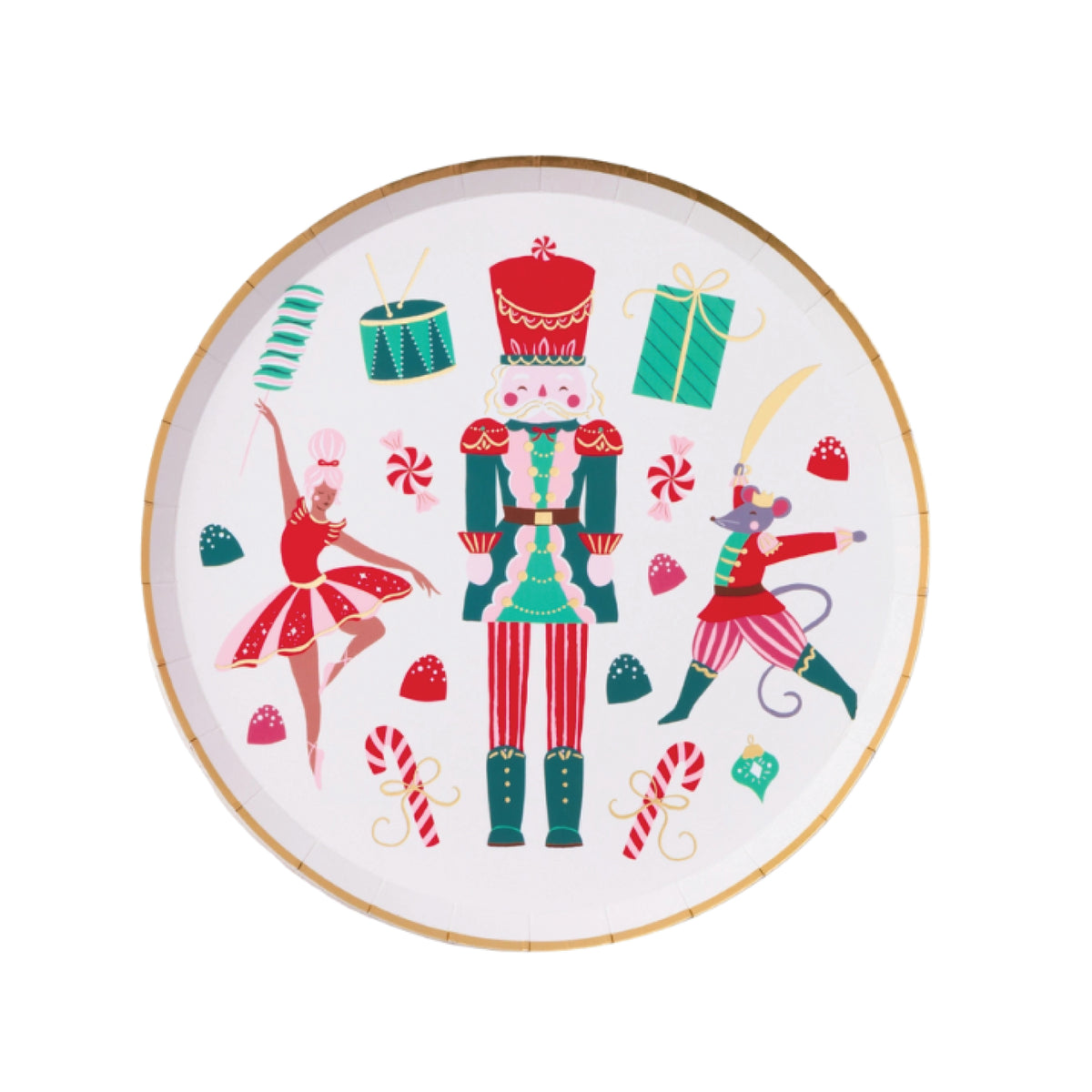Whimsical Nutcracker Dessert Plates 8ct | The Party Darling