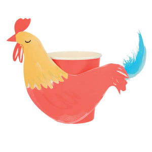 On the Farm Rooster Paper Cups 8ct | The Party Darling