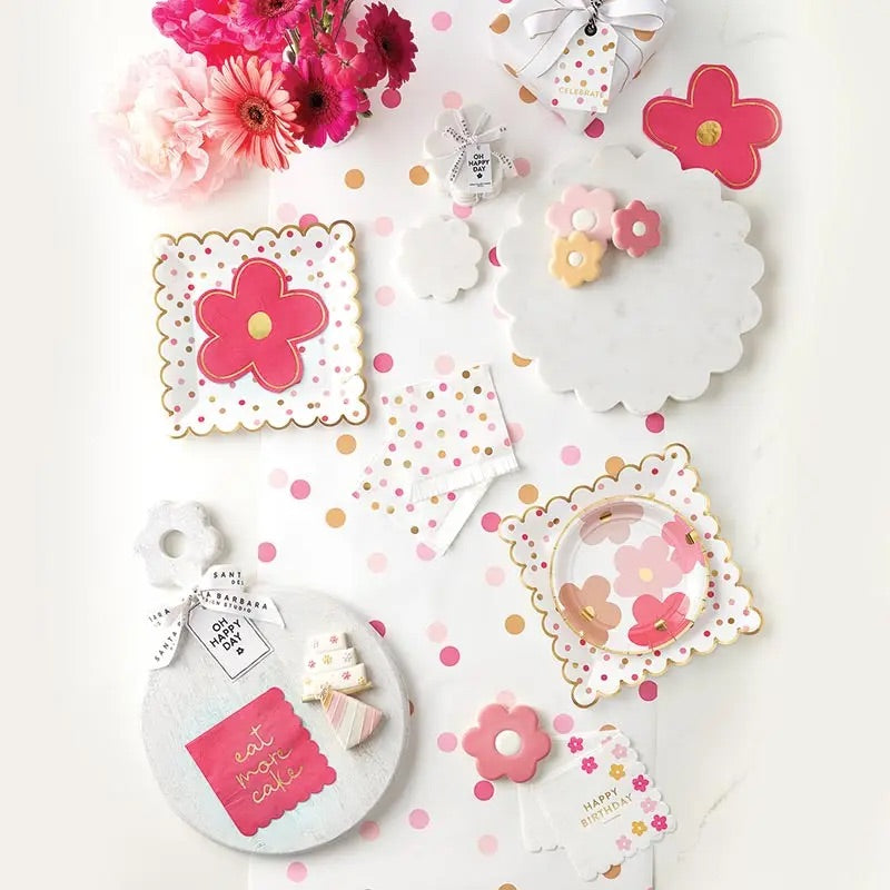 Pink & Orange Confetti Lunch Plates 8ct | The Party Darling