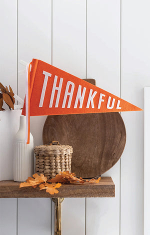 Thankful Felt Pennant Flag Fall Decorations | The Party Darling