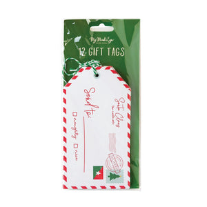 Oversized Letter From Santa Gift Tags 12ct