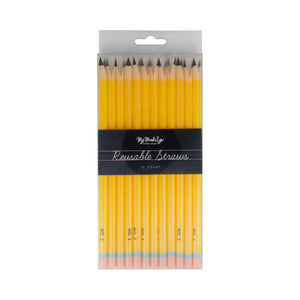 Pencil Reusable Straws 12ct | The Party Darling