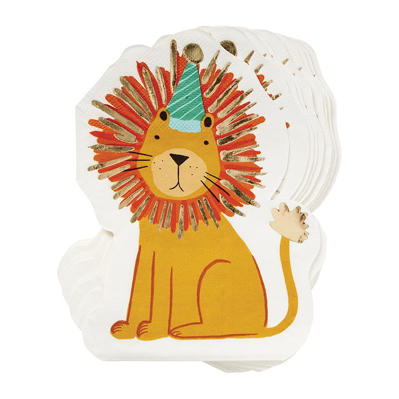 Party Animal Lion Dessert Napkins