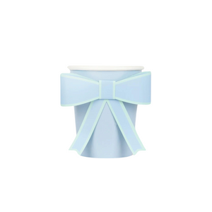 Pastel Blue Bow Paper Cups | The Party Darling