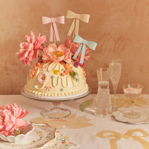 Pastel Bow Cake Decorations