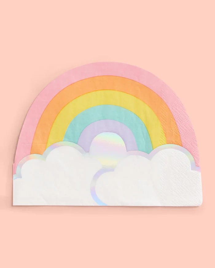 Pastel Rainbow & Clouds Lunch Napkins 25ct | The Party Darling