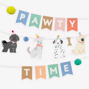 puppy pawty time garland