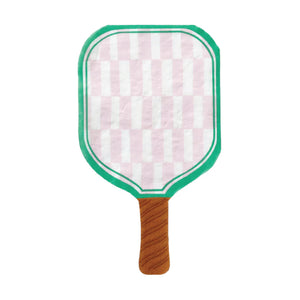 Green and Pink Checkered Pickleball Paddle Napkin