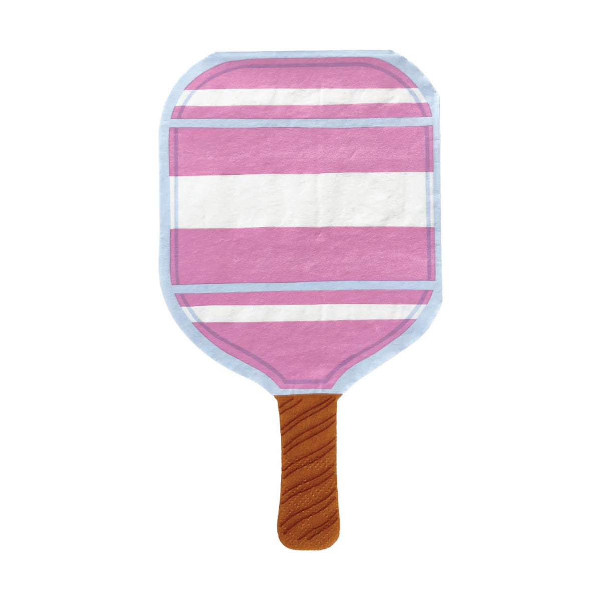 Pink and Blue Stripe Pickleball Paddle Napkin
