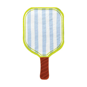 Blue Stripes and Green Pickleball Paddle Napkin