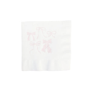 Pink Bows Dessert Napkins 20ct | The Party Darling