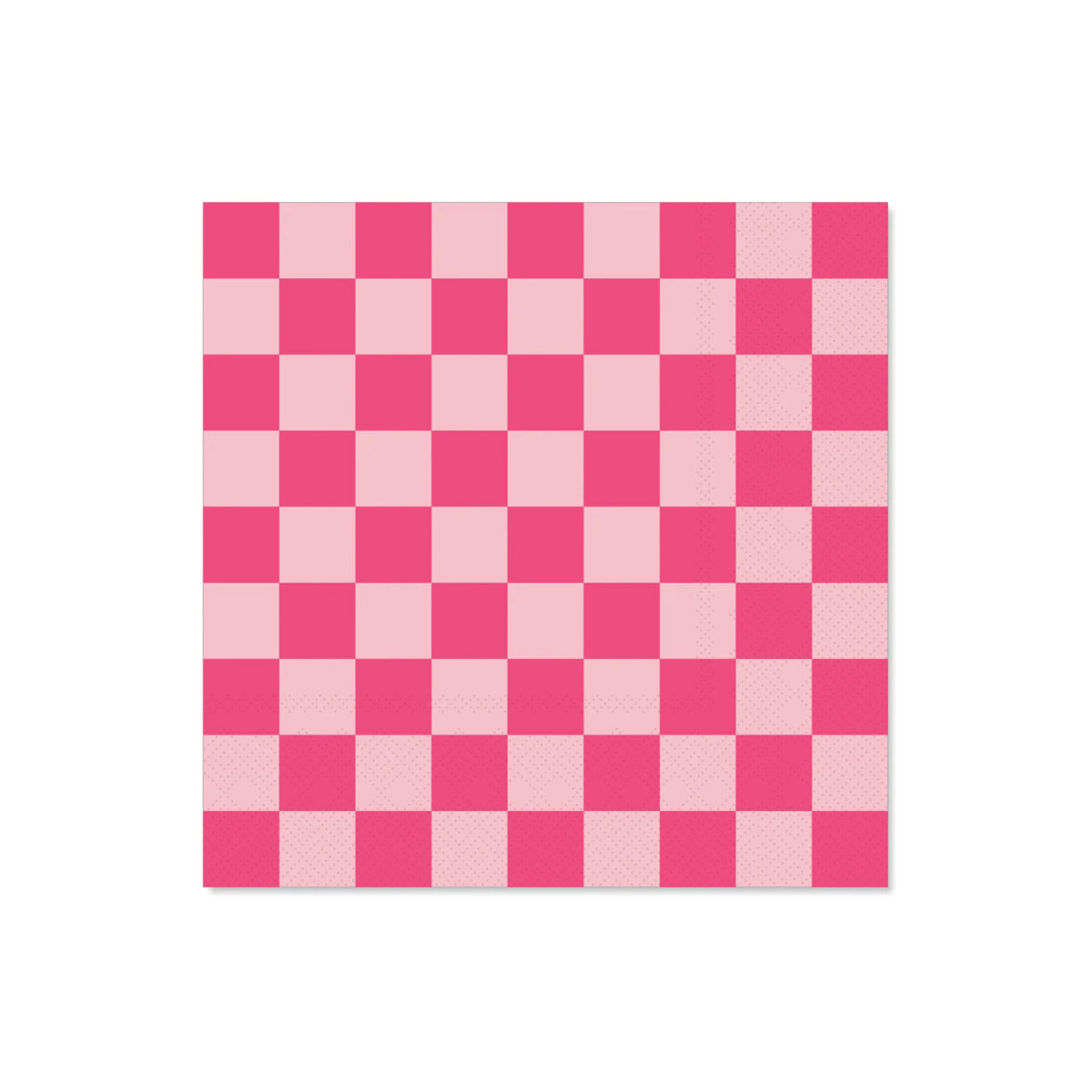 Hot Pink Checkered Lunch Napkins 20ct | The Party Darling