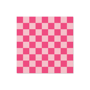 Hot Pink Checkered Lunch Napkins 20ct | The Party Darling