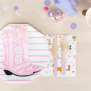 Pink Cowgirl Party Place Setting