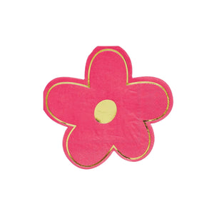 Pink Daisy Dessert Napkins 20ct | The Party Darling