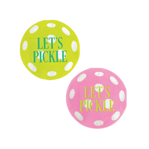 Pink & Green Let's Pickle Pickleball Dessert Napkins 16ct | The Party Darling