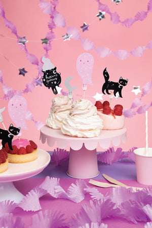 Pink Halloween Cupcake Toppers | The Party Darling
