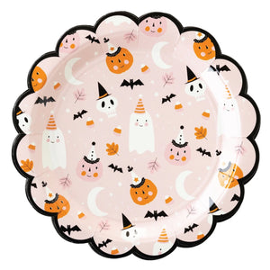 Pink Halloween Ghoul Gang Lunch Plates 8ct | The Party Darling